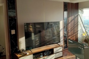 Ốp vách tivi – Giải pháp nâng tầm không gian phòng khách hiện đại